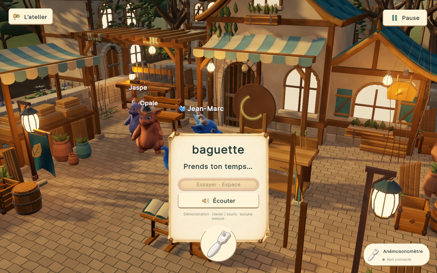 L’atelier : le dragon et un mot à prononcer devant la boutique